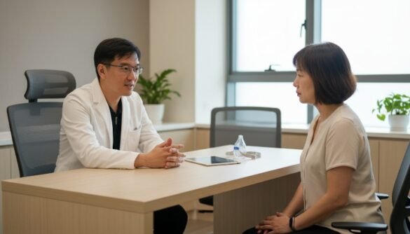 吳紹琥醫師解析睡眠治療對健康的正面影響。 診間內專業醫師建議睡眠治療的核心方案。 改善睡眠環境與專業睡眠治療的臨床結合。