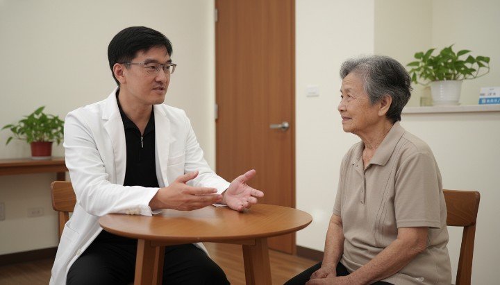 醫師於診間親切叮嚀減肥針畢業注意事項 患者成功達成減重目標迎來減肥針畢業時刻 規律運動習慣是減肥針畢業後的天然輔助 建立健康飲食覺察預防減肥針畢業後復胖