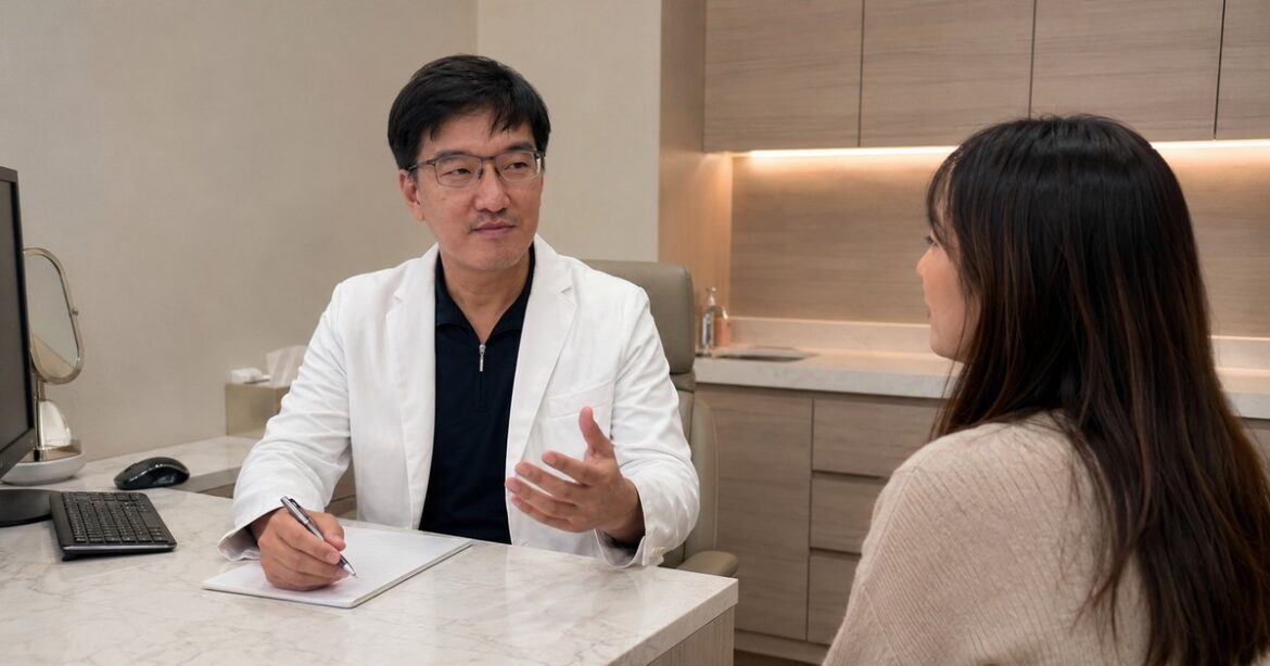 V臉療程效果與保養建議，顯示療程前後的明顯對比